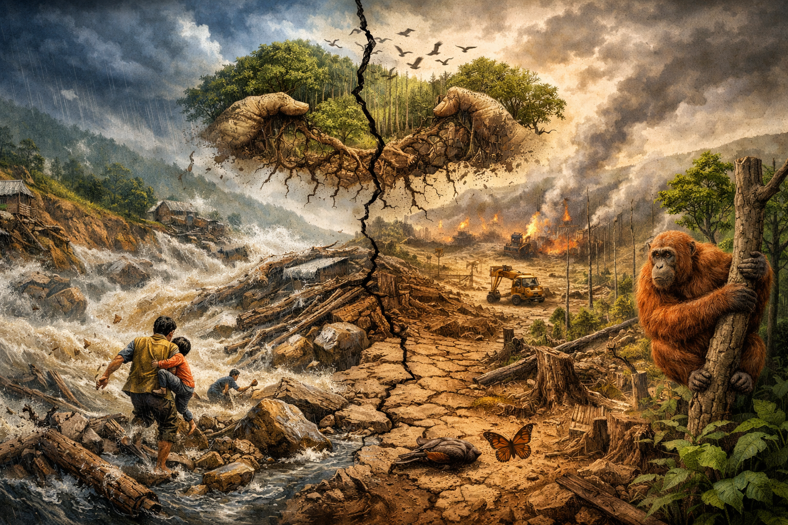 BRIN: Banjir Bandang Jadi Sinyal Runtuhnya Ekosistem Hutan di Indonesia